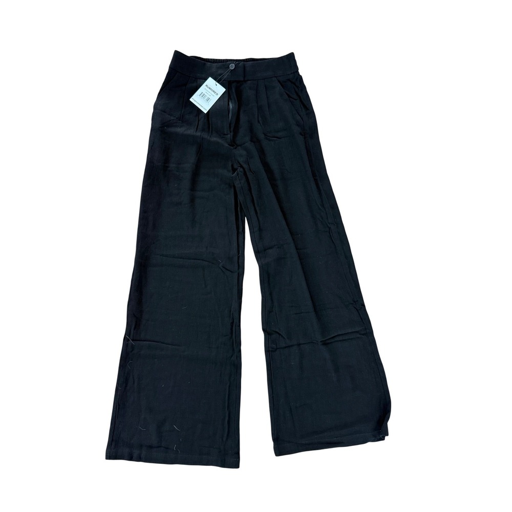 Rumored Shoreside Trouser Black Wide Leg High Waisted Pants Womens Sz Medium NWT